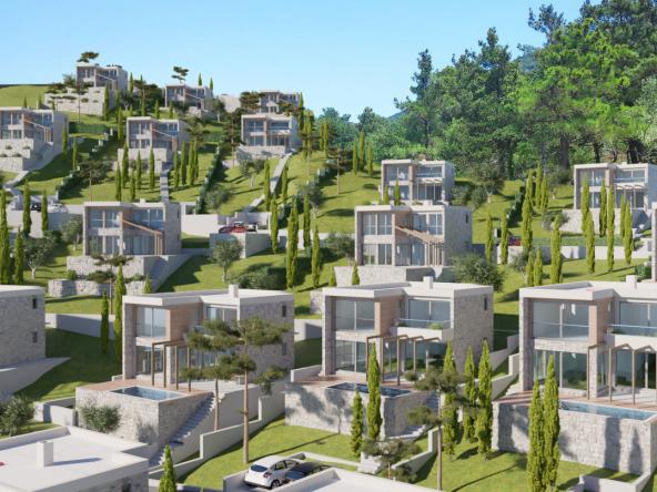 Townhouses and villas in a gated community in Kavachi