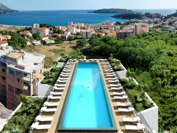 Apartments under construction in a new project in Becici