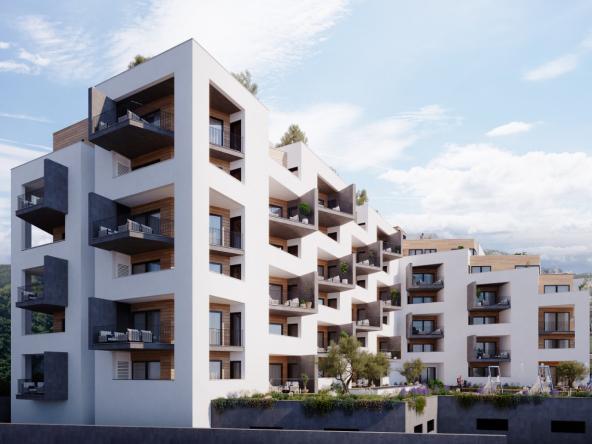 Apartments under construction in a new project in Becici