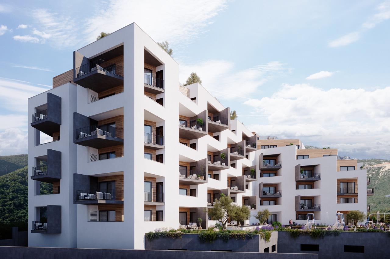 Apartments under construction in a new project in Becici