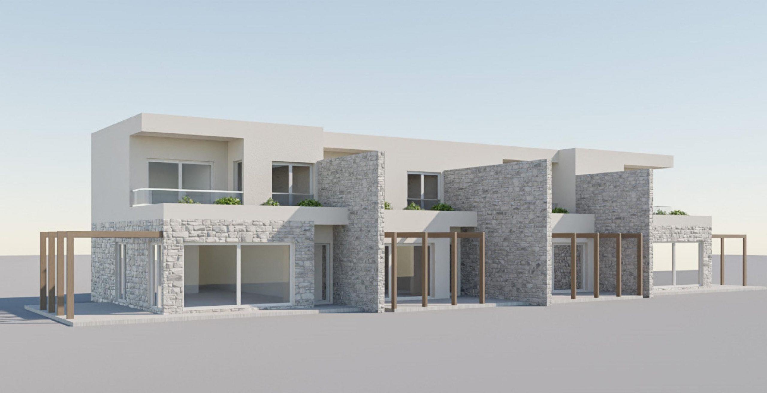 Townhouses and villas in a gated community in Kavachi