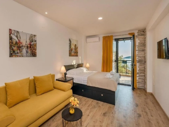 Sale of an operating hotel in the region of Herceg Novi. Magnificent location, first line to the sea, just 50 meters to the equipped beach.