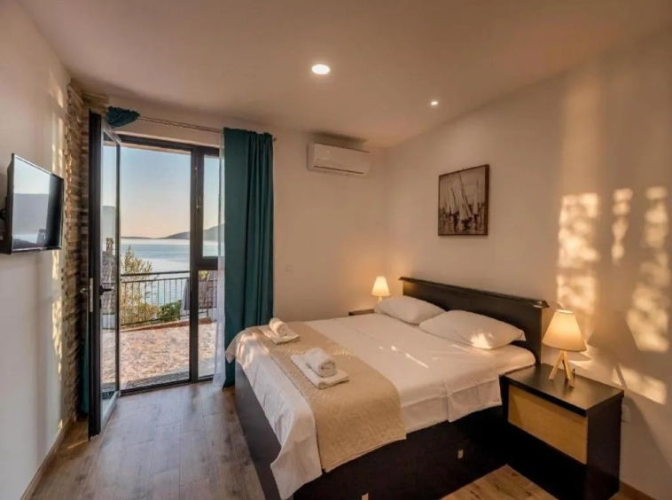 Sale of an operating hotel in the region of Herceg Novi. Magnificent location, first line to the sea, just 50 meters to the equipped beach.