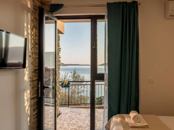 Sale of an operating hotel in the region of Herceg Novi. Magnificent location, first line to the sea, just 50 meters to the equipped beach.